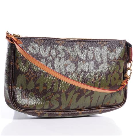 LOUIS VUITTON Monogram Graffiti Pochette Accessories Kaki 